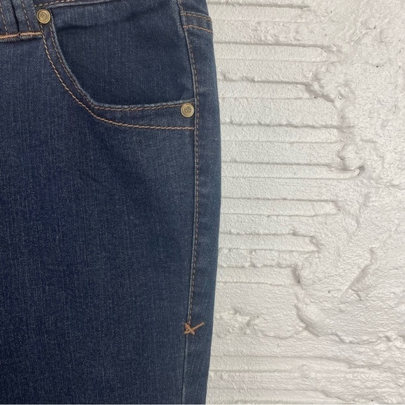 Lane Bryant Genius Fit Jeans Straight Fit Slim Boot Dark Wash Size 14 - Picture 7 of 16